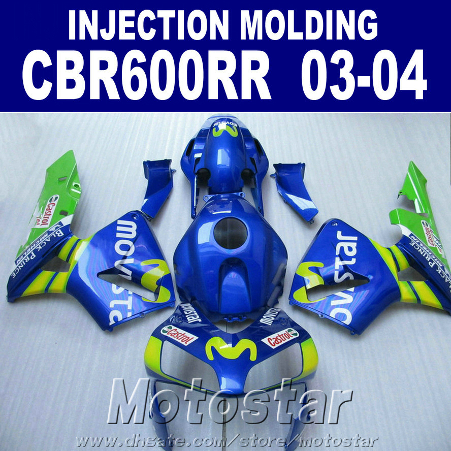 

7Gifts!Injection Molding blue one for HONDA CBR 600RR fairing 2003 2004 cbr600rr 03 04 body repair parts OXSE, Same as picture