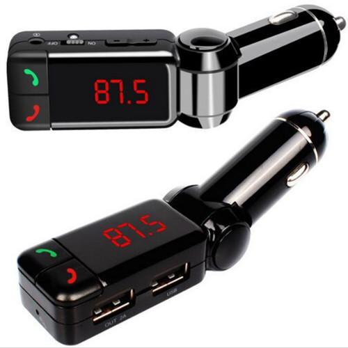 BC-06 Handsfree Wireless Car Bluetooth Kit fm Car Charger Dual USB Port 5V/2A LCD MP3 Player U Disk FM Transmitter for Mobile Phone-image-254809412