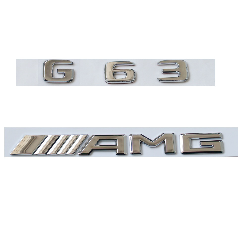 

Chrome Letters Number Trunk Emblem Badge Sticker for Mercedes Benz G63 2017, Other