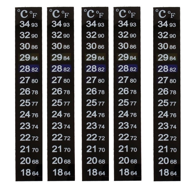 Liquid Crystal aquarium thermometer with aquarium thermometer strip and digital aquarium Brewcraft Strip Temperature Sticker Adhesive Sticky