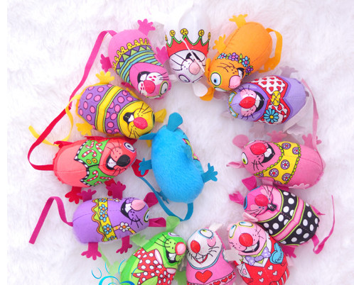 

New Arrived 20pcs Free Shipping cute colorful mouse FAT CAT TOY CATNIP IN ASSORTED COLORS organic Catnip toy