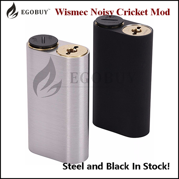 

100 original wismec noisy cricket mod 18650 battery box mods for diy rba rda rtda rta atomizer tank chritmas new year clearance stock