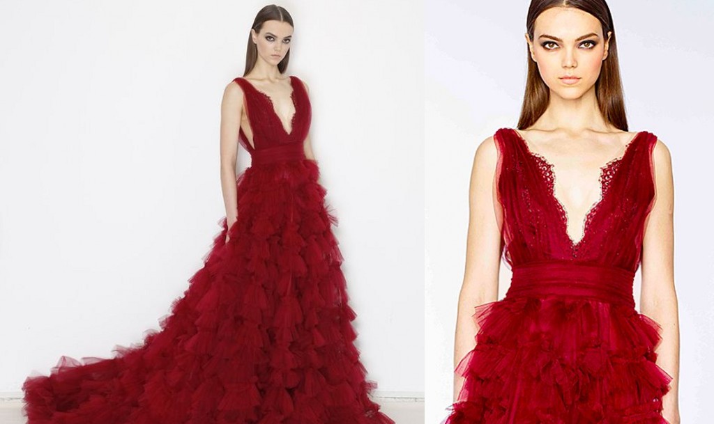 red marchesa gown