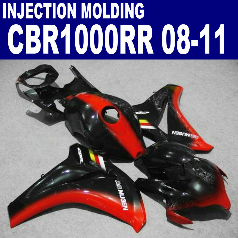

Injection molding Customize fairing kit for HONDA CBR1000RR 2008 - 2011 red black CBR 1000RR 08 09 10 11 fairings set #U58, Same as the picture shows