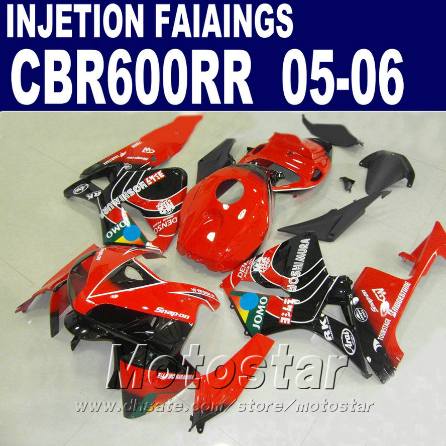 

Perfect!Injection Molding red one for HONDA CBR 600 RR fairing 2005 2006 cbr600 rr 05 06 cbr 600rr fairing kit OC8D, Same as picture