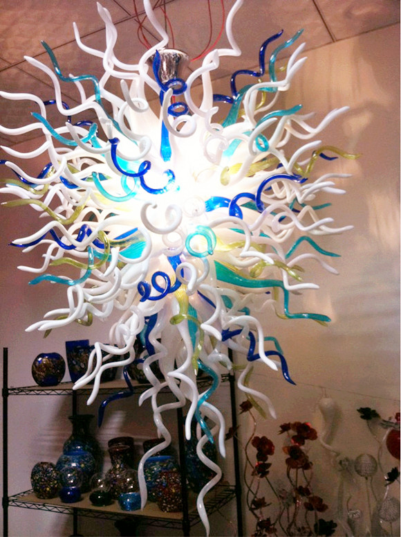 

Pendant Lamps 100% Mouth Blown Borosilicate Murano Glass Chandeliers Pendant-Light Art Elegant Indoor Retro Chinese Chandelier