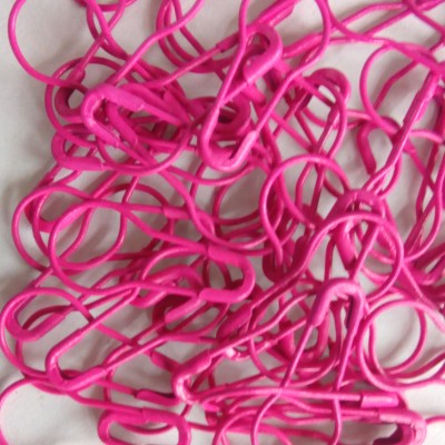 

1000 pcs rose red color coilless bulb pear shape safety pin for DIY craft hang tags