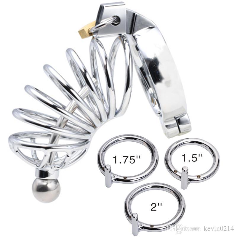 

Small Male Chastity Cock Cage Sex Slave Penis Lock Anti-Erection Device With Removable Urethral Sounding Catheter Shortest A10