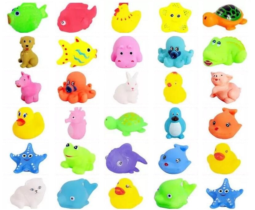 

Colorful Soft Floating Rubber Duck Squeeze Sound Squeaky Bathing Toy For Baby Bath Swimming Water Toys Kid Children Gifts
