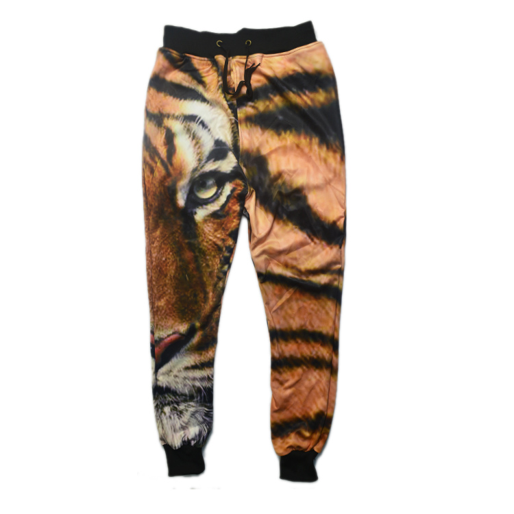 

Raisevern new 2015 sport joggers pants 3D sweat pants tiger printed men women jogging pants casual trousers wholesale and retail FG1510, Beige