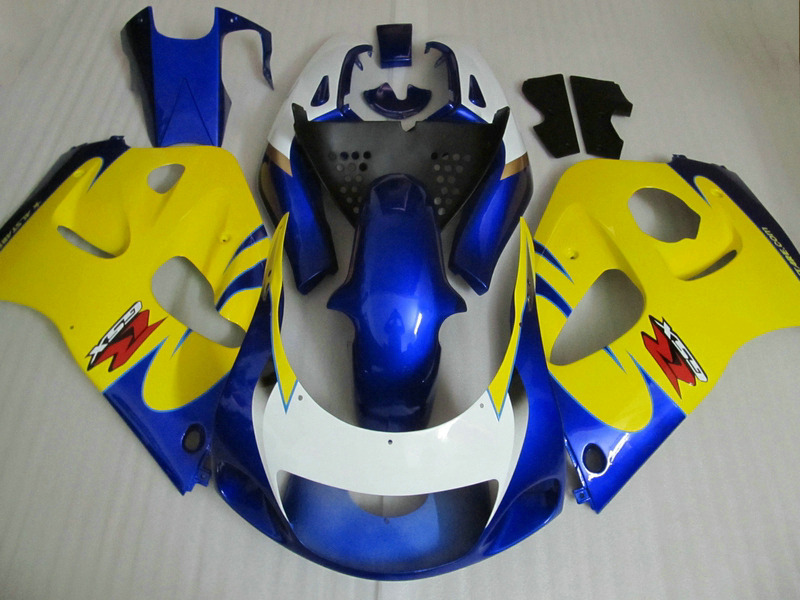

Plastic fairing kit for SUZUKI GSXR600 GSXR750 1996-2000 GSX-R 600/750 96 97 98 99 00 yellow blue motorcycle fairings set GB32, Multi-color