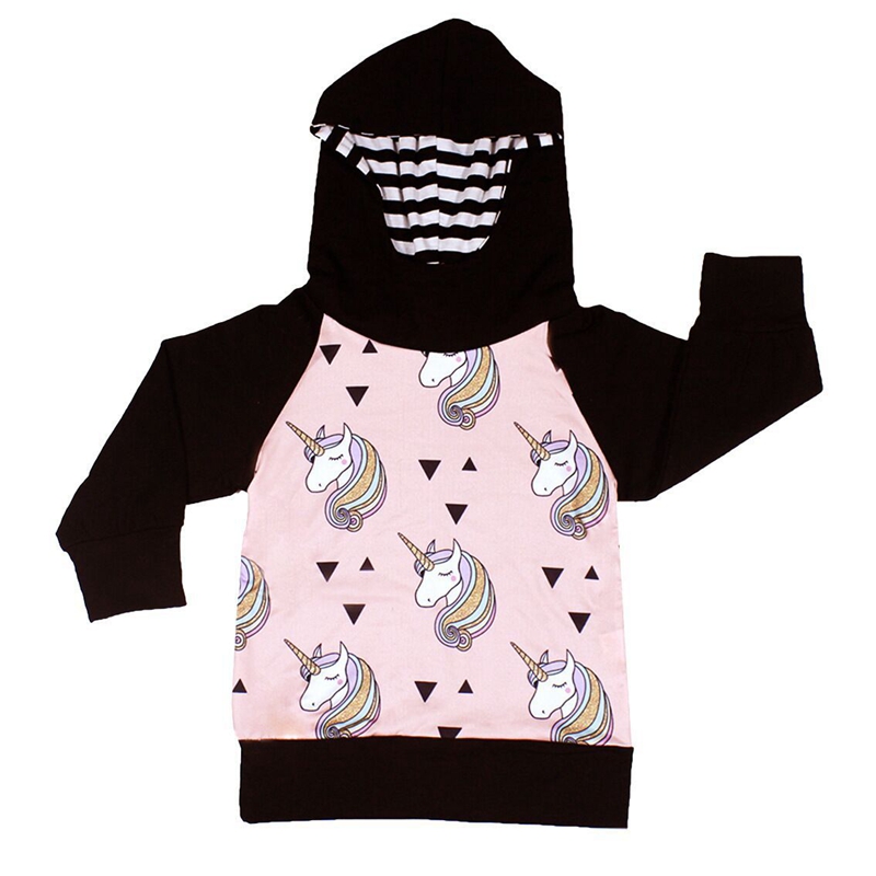 Girls Unicorn Hoodies Autumn Unicornio Prints Hoodie Magical Unicorn