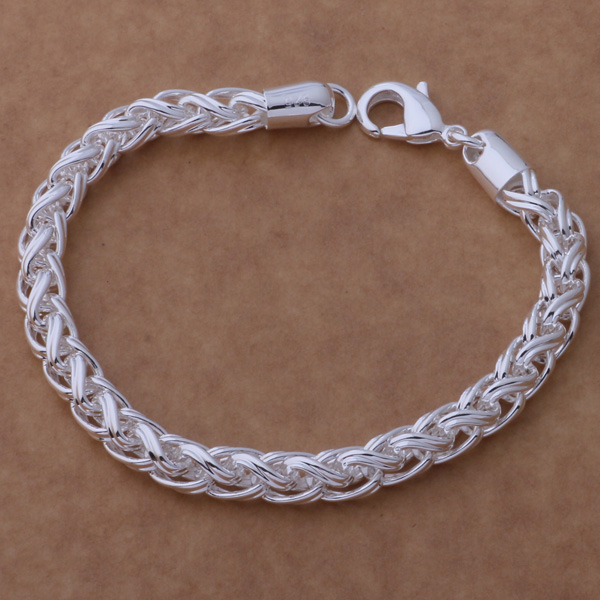 Livraison gratuite avec numéro de suivi Vente supérieure 925 Bracelet argenté Bracelet Bracelet en argent Bracelet en argent 10pcs / lot pas cher