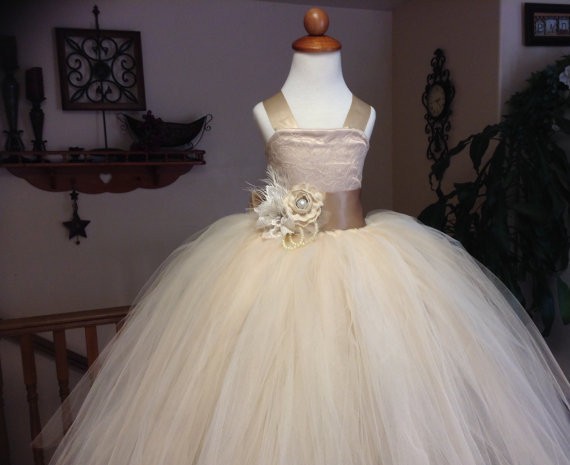 

High Quality White Flower Girl Dresses 2015 Spaghetti Straps Princess Girls Pageant Dresses Kids Wedding Party Gown, Custom made from color chart