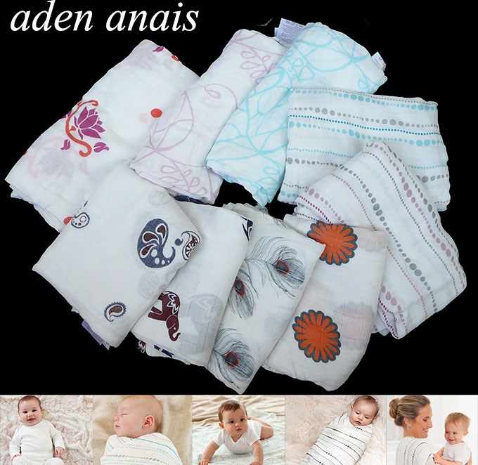 

Hot Sale Aden Anais Bedding Quilts For Babies Newborn Supplies 100% Muslin Cotton Baby Receiving Blankets Cobertor Infantil Soft Baby Wrap, Accept style choose
