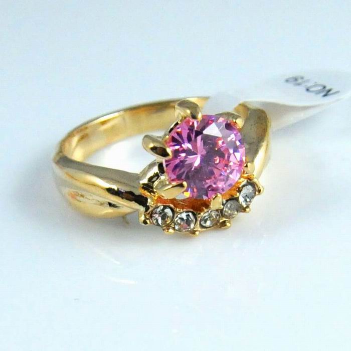 

Irresistible Fashional 14K gold filled round zircon cut crystal rings 2 different colors