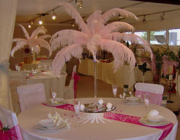 cheap feather centerpieces for weddings