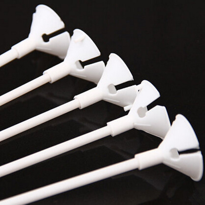 Wholesale-High quality 50sets/lot 32cm latex Balloon Stick white PVC rods for Supplies Balloons Wedding balloon decoration accessories