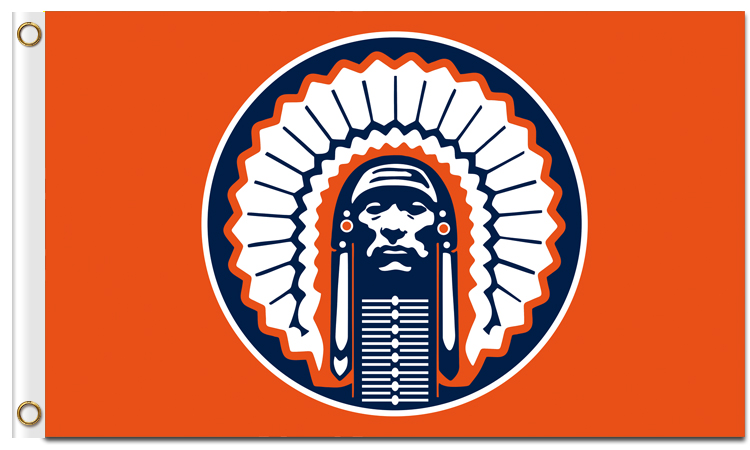 

3x5ft Illinois Fighting Illini Chief Flag 100% Polyester Digital Printing Custom Flags and banners223F