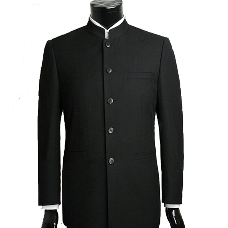 

Black Chinese Style Wedding Tuxedos for Groom Wear Two Piece Custom Made Mens Suits New (Jacket + Pants)