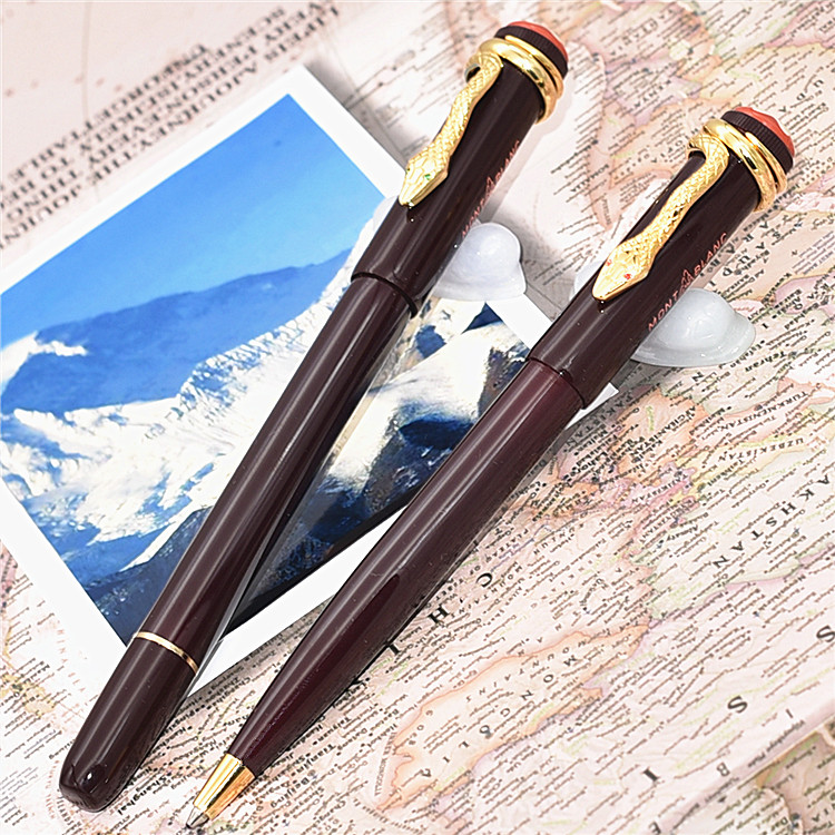 

unique High qualit red resin Ballpoint Pen size Heritage Collection Dark Special Edition pens Snake clip school office gift