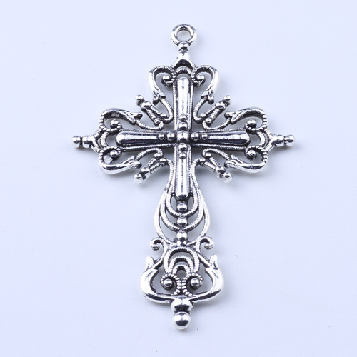 2016 vente chaude antique argent / bronze creux croix pendentif fabrication bricolage bijoux pendentif fit collier ou bracelets charme 20pcs / lo