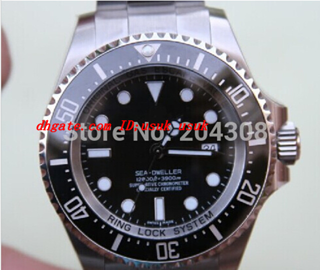 

Luxury Wristwatch 116660 Stainless Steel Men Automatic Watch Black Ceramic Bezel Men's Sport WristWatches Original Box