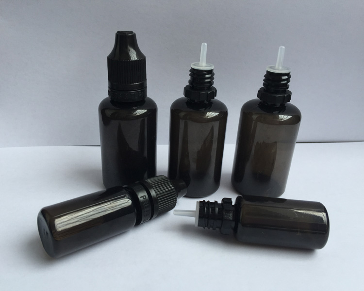 

Black PET Empty Bottle 10ml 30ml Plastic Dropper Bottles with Long and Thin Tips Tamper Proof Caps E Liquid Needle Bottle DHL Shipping