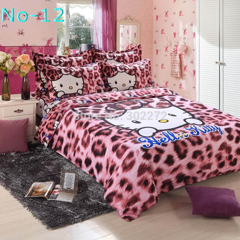 Cotton Bedding Sets Cartoon Hello Kitty Bed Set Duvet Cover Bed