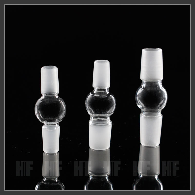 

90Âº 14mm to 14mm Male and 14.4mm to 18.8mm male and 18mm to 18.8mm glass Adapter smoking bongs accessories free shipping