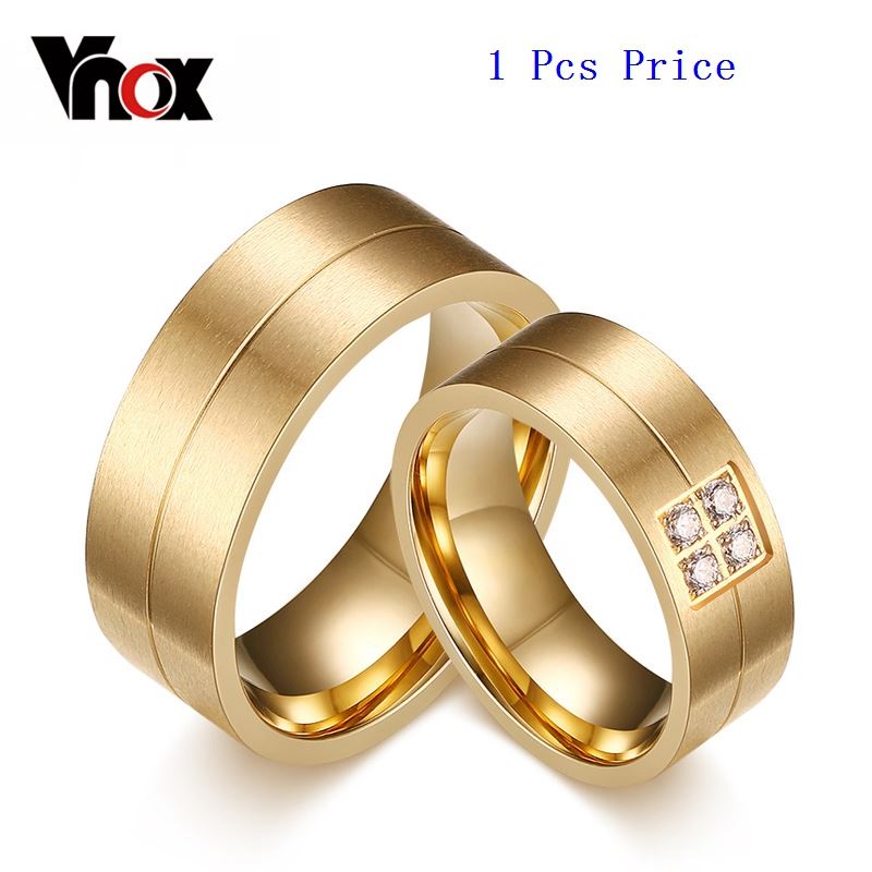 New Arrival Vintage CZ Couple Ring for Women Men 18K Gold Plated Wedding Imitation Diamond Jewelry Christmas party gift