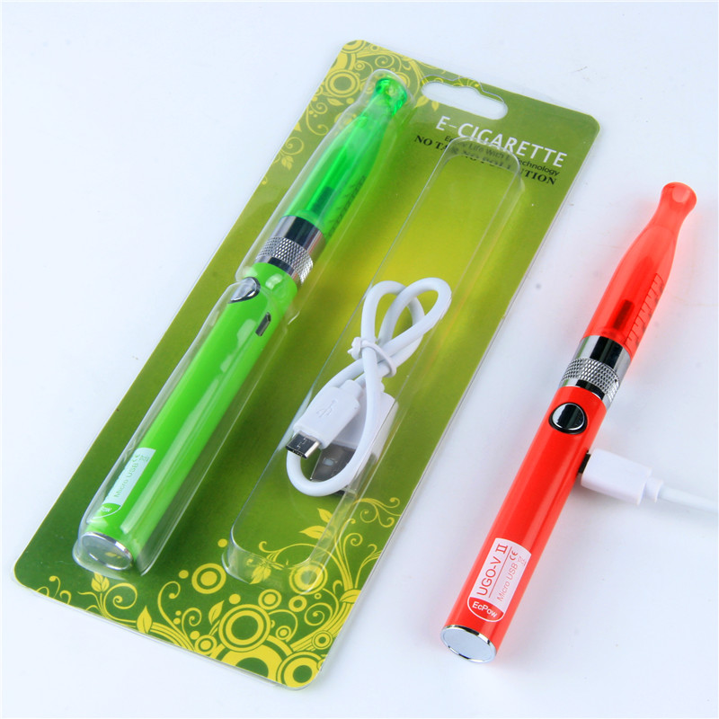 

Evod Vaporizer USB Passthrouh UGO-v ii blister kit electronic cigarette pen vape H2 tank eVod Blister vape kits e cigars