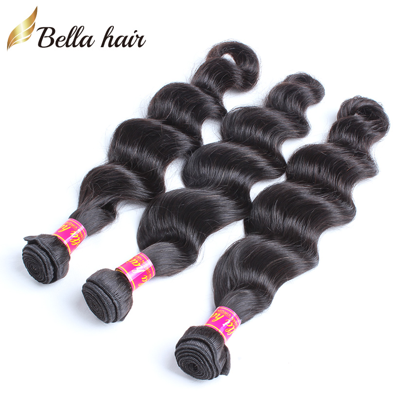 

Peruvian Virgin Human Hair Weft Weave Extensions Natural Color Virgin Hair Bundles Loose Deep Wave 3PCS Bellahair Bulk Wholesale