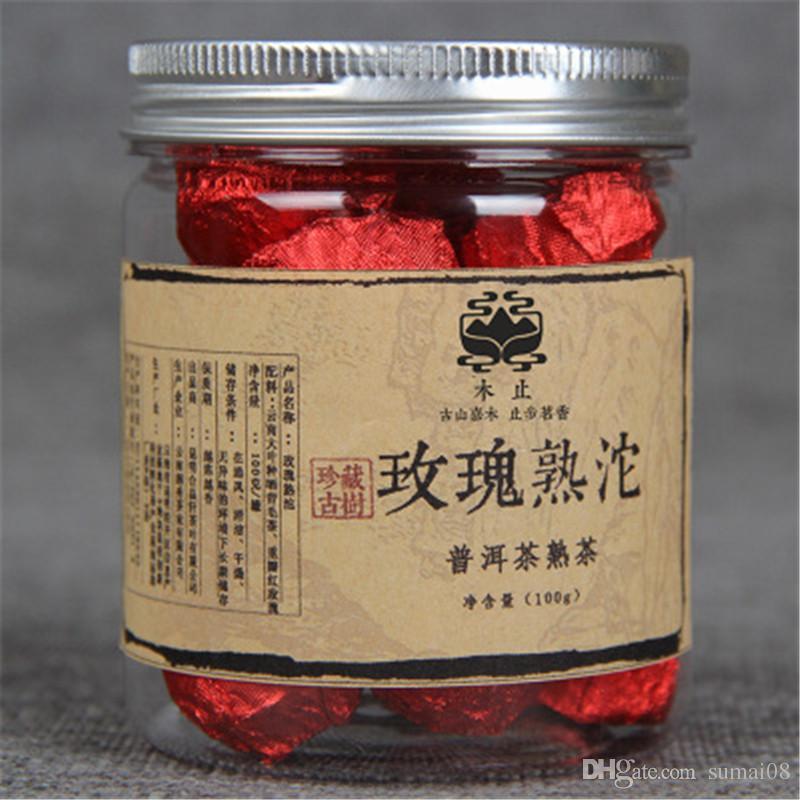 

Preference 100g Yunnan Canned Rose Fragrant Small Tuocha Ripe Puer Tea Organic Natural Black Pu'er Tea Old Tree Cooked Puer Tea