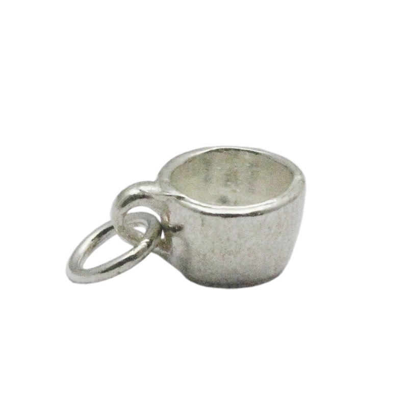 Beadsnice tea cup charms sterling silver jewelry accessories pendant charms for bracelet making gift for mom ID 29931-image-376440098