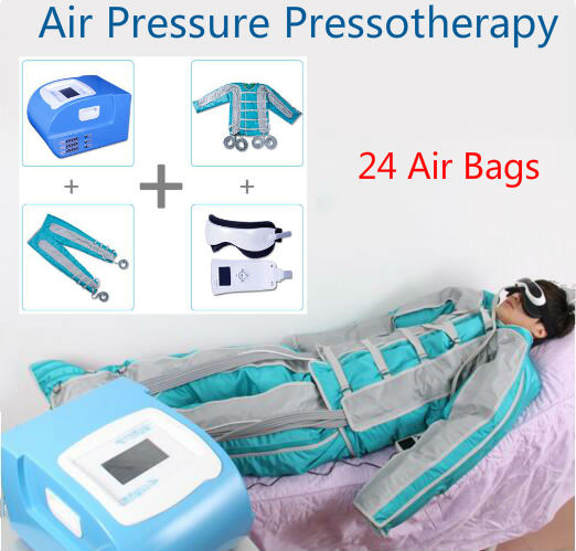 

Professional 24 Air Bags Pressotherapy Slimming Machine With Shoulder Stripes And Sleeves For Lymph Drainage Whole Body Massage Body