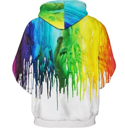 Peinture Splash Hoodies Hommes / Femmes Sweats À Capuche Loisirs Mode Avec Cap 3d Sweat Imprimer Peinture Sweat À Capuche Survêtements Pull Tops
