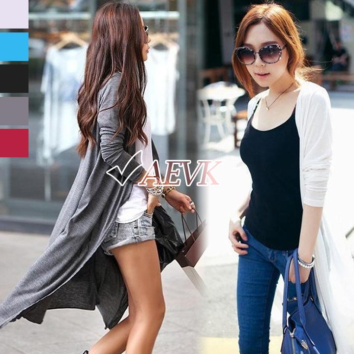

Women brand Long sleeve Casual Maxi Cardigan Sweater Solid female Knitwear Coat  shipping b8 SV005966, Black