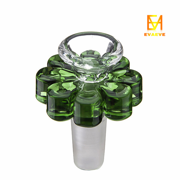 

Smoke Accessory Leaf Clover Style Herb Holder Glass Bowl 10mm 14MM 18MM Male Joint Slide For Bong