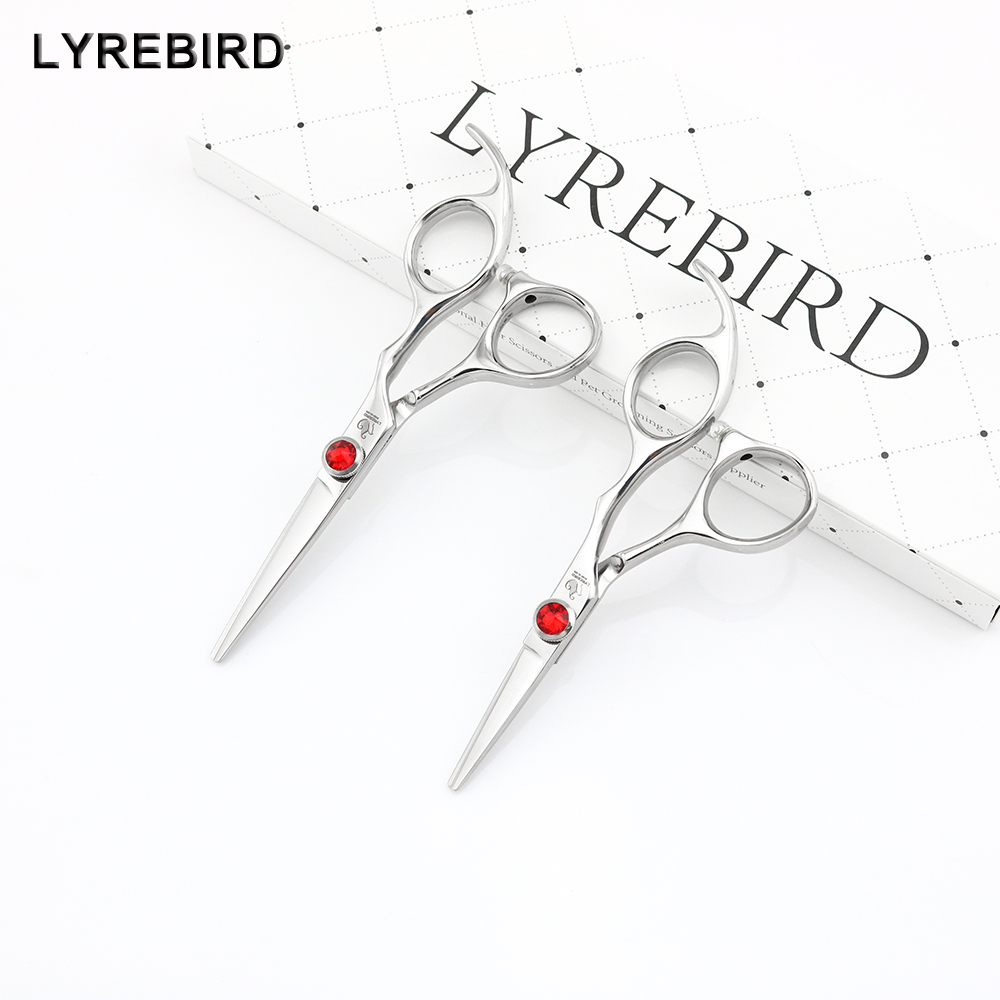 

Lyrebird HIGH CLASS Hair scissors 440C Japan hair shears 4.5 INCH or 5 INCH Big red stone good quality NEW
