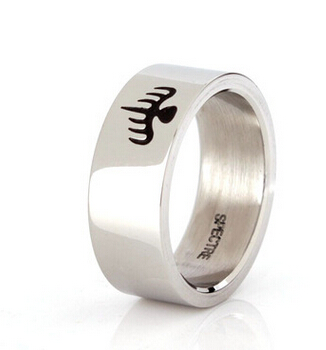 

Wholesale 007 spectre James Bond rings with Titanium Men ring, Silver