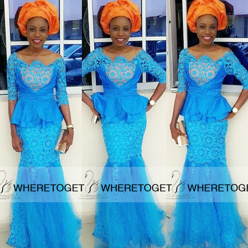 nigerian lace peplum styles