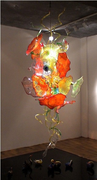 

Lamps Murano Flower Chandeliers Lighting Hand Blown-Glass Art Plates Chandelier Glass Dome Light