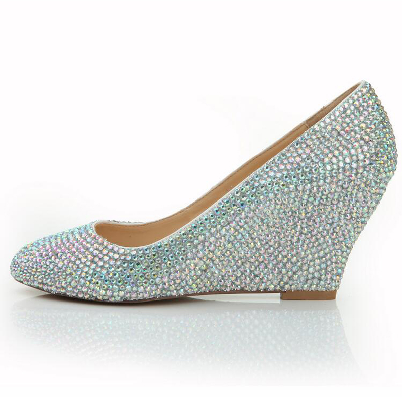 rhinestone wedges for wedding