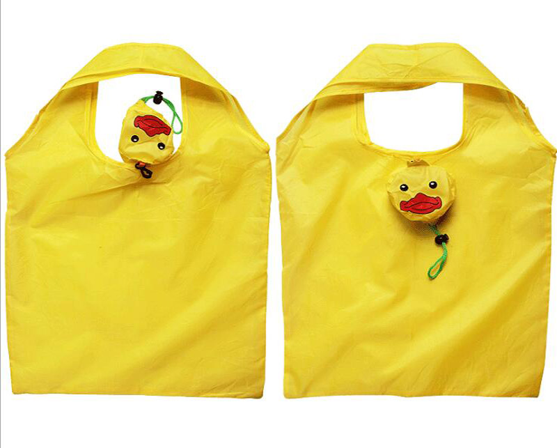 

30pcs Shopping Bags Travel Foldable Bear Cat Pig Duck Bear Tote Storage Reusable Animal Handbag, Mix color