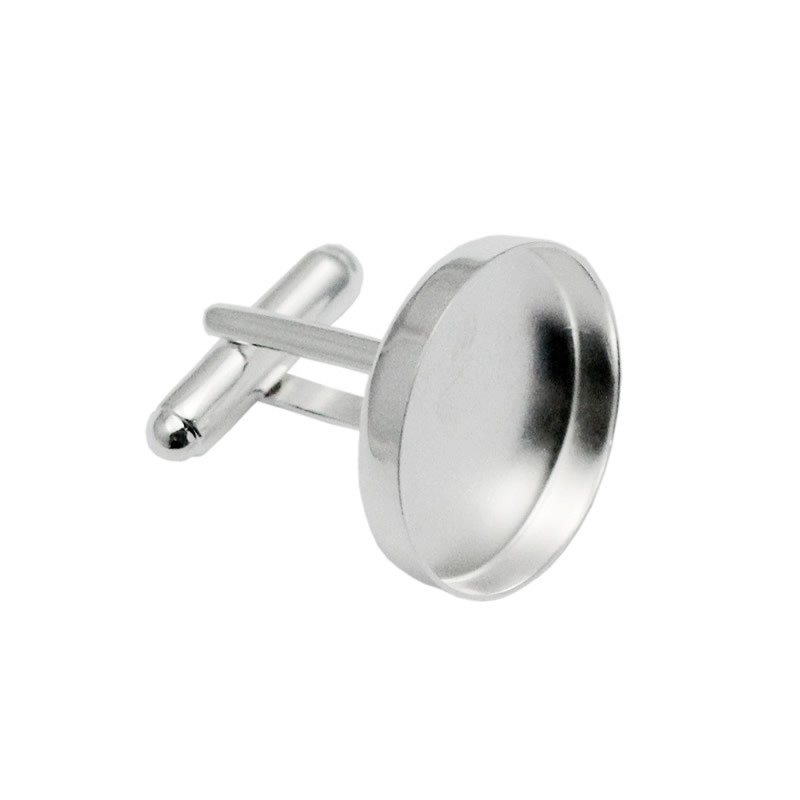 

Beadsnice Solid Silver Cufflink Blanks 20mm Round Bezel Tray Blanks DIY Cufflink Findings Wedding Party Gifts for Men ID 33624