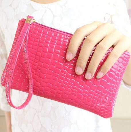 

New Fashion Alligator Pattern Lady PU Leather Purse Handbag Bag Clutch Women's Wallet Daily Storage Change for ladies 8 Colors drop shipping