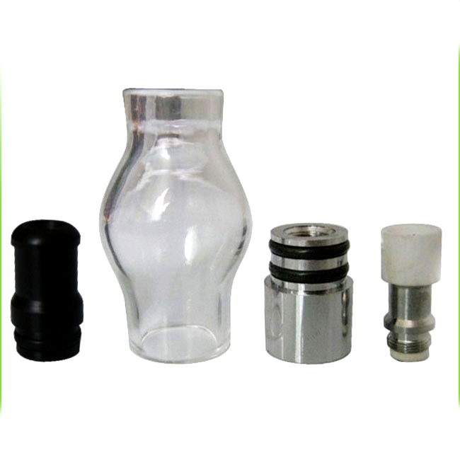 

Bulb Style Glass Globe Wax Atomizer Single Dual Ceramic Quartz Cotton Coils Dry Herb Vaporizer Pen Dome Atomizer For Ego T Evod Battery
