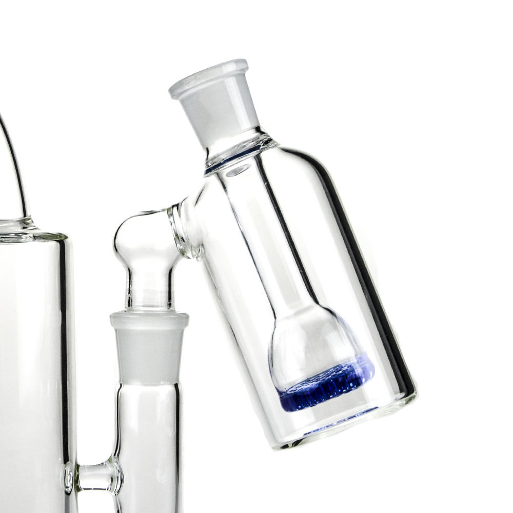 

Ash Catcher 18.8mm Joint Blue Glass Ashcatcher 45 Degree Smoking Ash Catcher For Dab Bong Smoking Accessories ASH-P201
