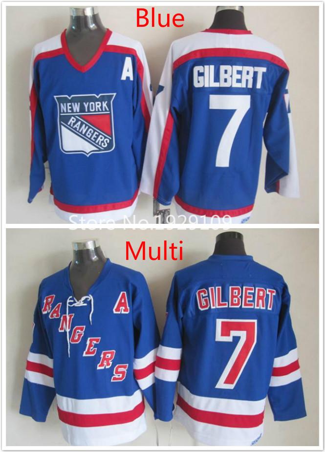 2016 nouveau, chandails # 7 Rod Gilbert Maillots Vintage Throwback chandails en gros de hockey sur glace pour hommes